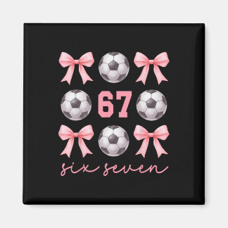 67 Meme Fotbollsmamma Syster Coquette Bågar Rosa F Magnet