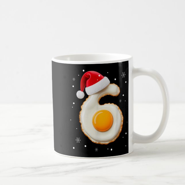 67 Meme Funny Number 6 Egg Bacon Matching Christma Kaffemugg (Höger)