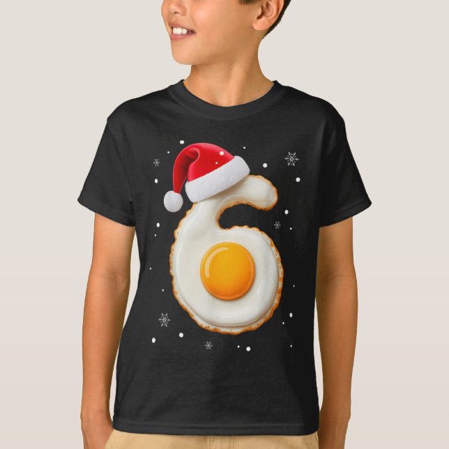 67 Meme Funny Number 6 Egg Bacon Matching Christma T Shirt (Framsida)