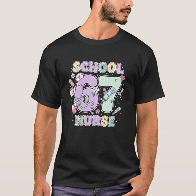 67 Meme Funny School Nurse Six Seven Meme Boys Gir T Shirt (Framsida)