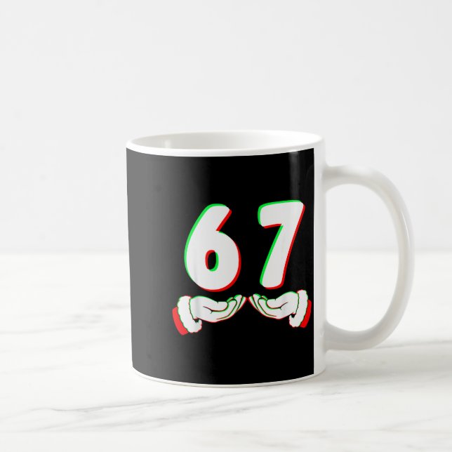 67 Meme Funny Six Seven Christmas Shirt Men Women  Kaffemugg (Höger)