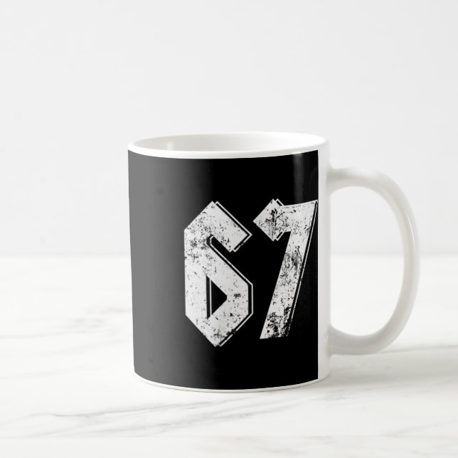 67 Meme Funny Six Seven Meme 6 7  Kaffemugg (Höger)