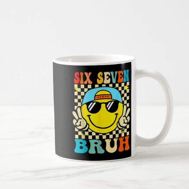 67 Meme Gen Alpha Slang 6 7 Six Seven Bruh Funny B Kaffemugg (Höger)