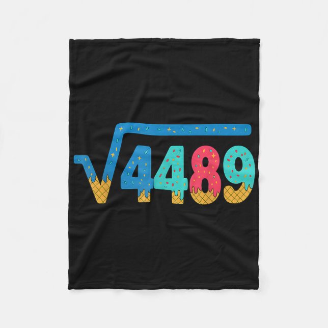 67 Meme Glassis Strömmande Kvadratrot 4489 Slang M Fleecefilt (Framsidan)