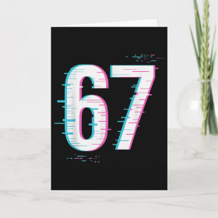 67 Meme Glitch-core 67 Digital Signal Fortfarande Kort