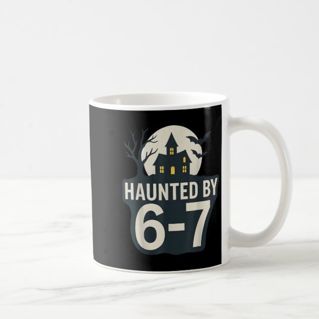 67 Meme Halloween Hus Soky - Six Seven Gen Alpha Kaffemugg (Höger)