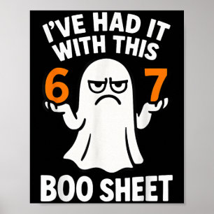 67 Meme Halloween-kostym 6 7 Rollig Boo-ark Sex Poster