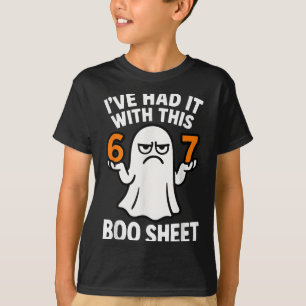67 Meme Halloween-kostym 6 7 Rollig Boo-ark Sex T Shirt