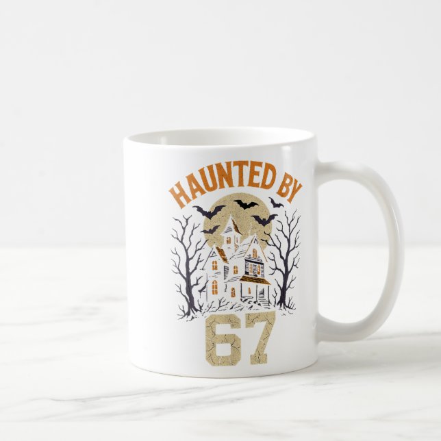 67 Meme Halloween-kostym hemsökt av 6-7 Brainrot  Kaffemugg (Höger)