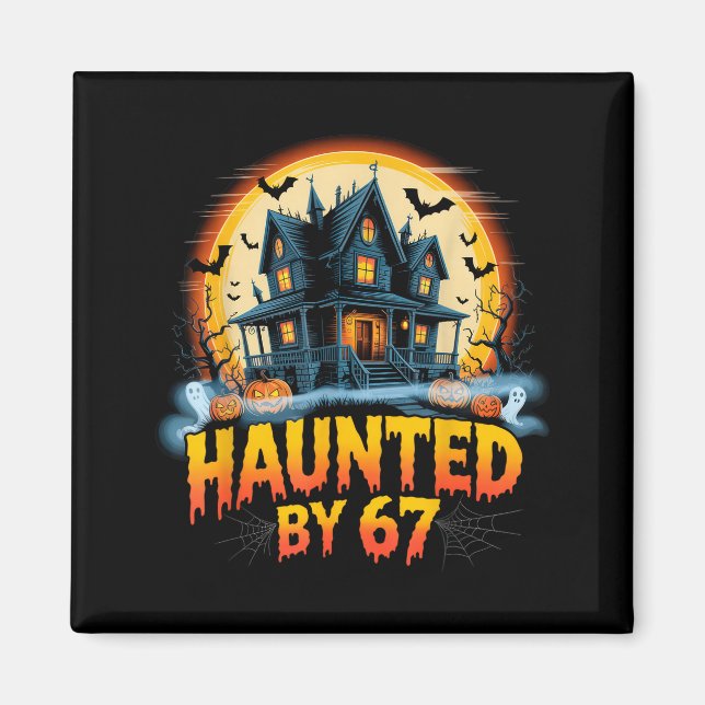 67 Meme Halloween-kostym hemsökt av 6-7 Brainrot  Magnet (Framsidan)