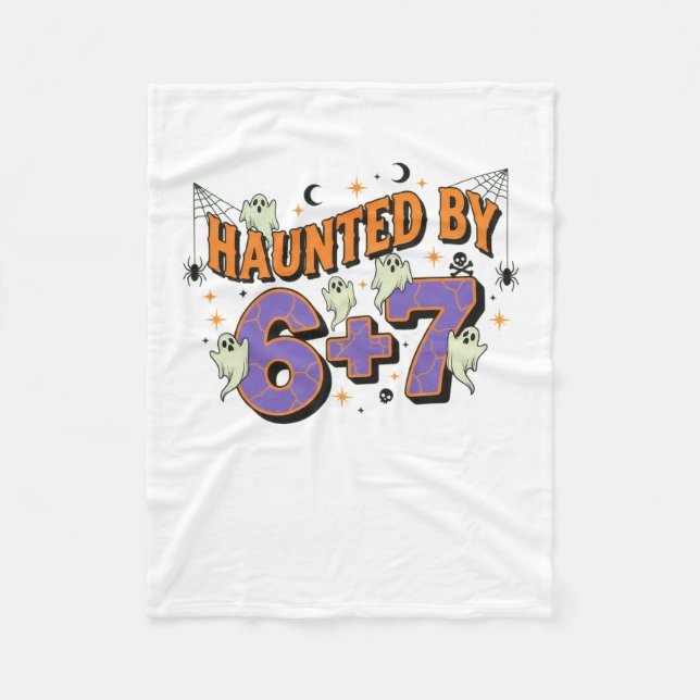 67 Meme Halloween-kostym hemsökt  Fleecefilt (Framsidan)