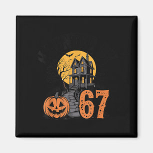 67 Meme Halloween Spökar Soky - Six Seven Gen Alp Magnet
