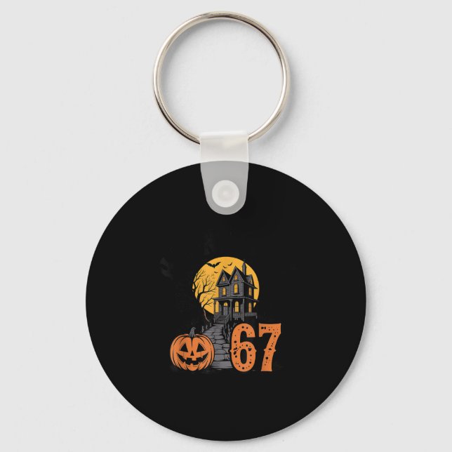 67 Meme Halloween Spöklik Halloween - Six Seven Ge Nyckelring (Framsida)