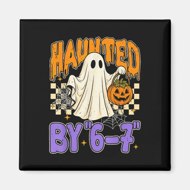 67 Mème Halloween Spöklik - Roligt Spöke Och Pumpa Magnet (Framsidan)