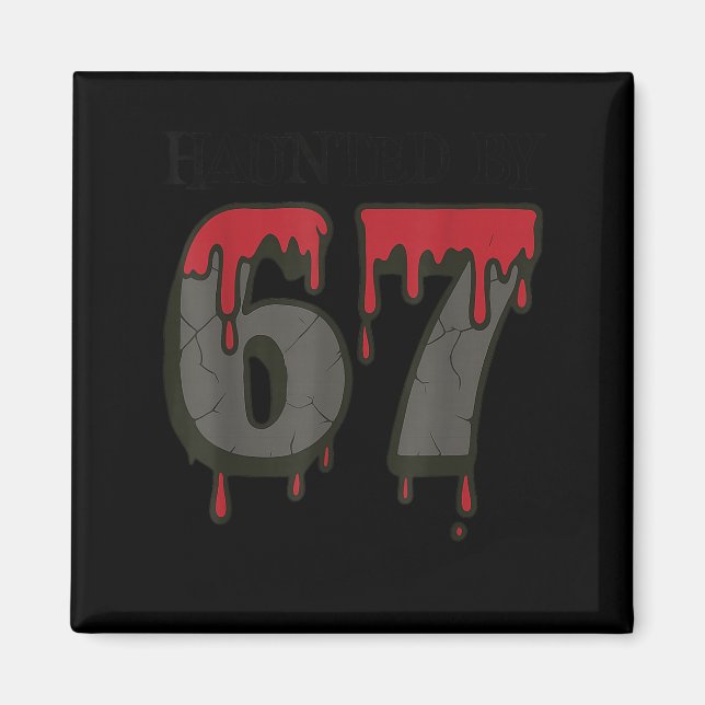 67 Meme Halloween Spökliknande - Six Seven Gen A Magnet (Framsidan)