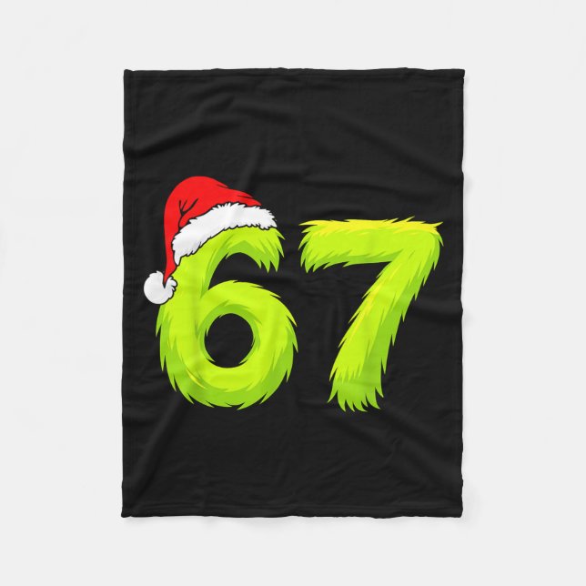67 Meme Humor 6-7 Funny Six Seven Christmas  Fleecefilt (Framsidan)