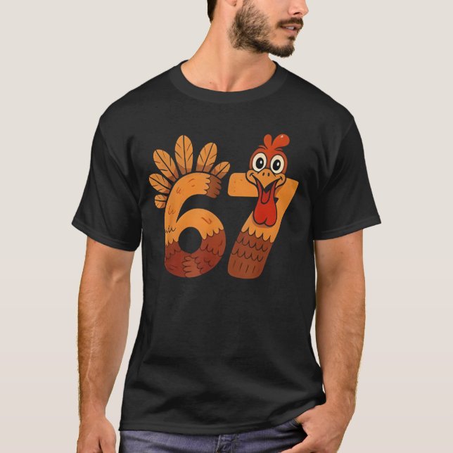 67 Meme Humor 6-7 Funny Six Seven Thanksgiving Tur T Shirt (Framsida)