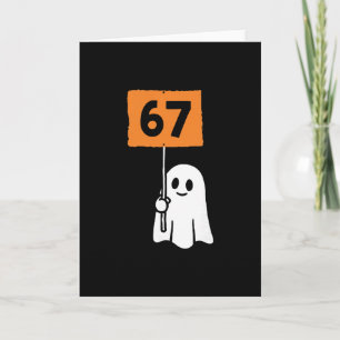 67 Meme Humor 6-7 Rolig Six Seven Halloween Kort