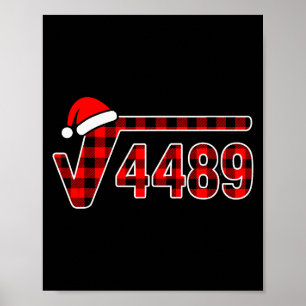 67 Meme jul kvadratrot 4489 sex sju matematik Poster
