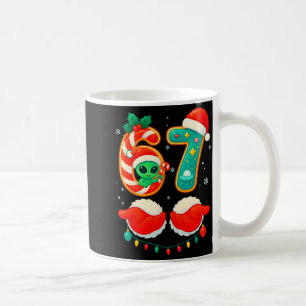 67 Mème jul rolig alien jultomte Six Seven Xmas Kaffemugg