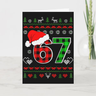67 Meme jul sex sju Xmas ful julskylt män Kort