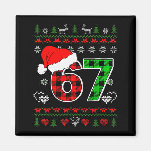 67 Meme jul sex sju Xmas ful jultröja män Magnet