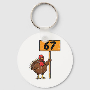 67 Meme Kalkon Fågel Rolig Thanksgiving 6 7 Pojkar Nyckelring