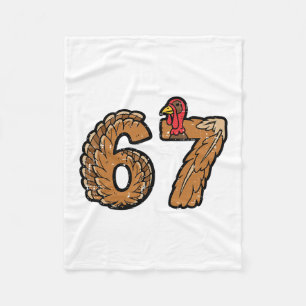 67 Meme Kalkon Rolig Thanksgiving 6 7 Pojkar Ungdo Fleecefilt
