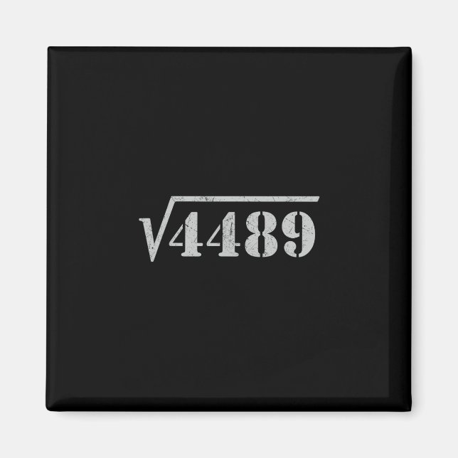 67 Meme Kvadratrot 4489 Slang Math 6 7 Retro Män  Magnet (Framsidan)
