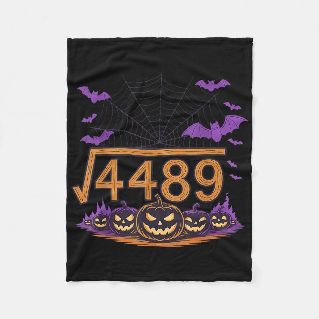 67 Meme Kvadratrot 4489 Slang Math Halloween Kosty Fleecefilt (Framsidan)