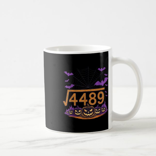 67 Meme Kvadratrot 4489 Slang Math Halloween Kosty Kaffemugg (Höger)
