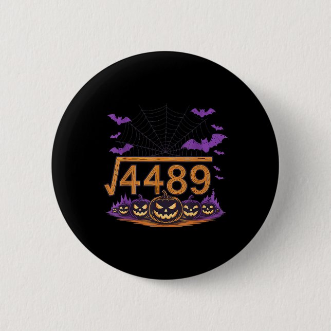 67 Meme Kvadratrot 4489 Slang Math Halloween Kosty Knapp (Framsida)