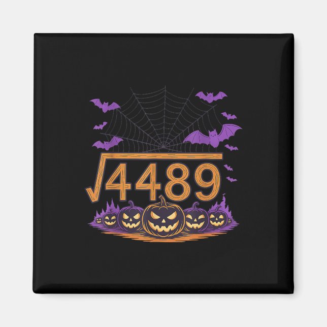 67 Meme Kvadratrot 4489 Slang Math Halloween Kosty Magnet (Framsidan)