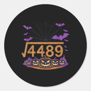 67 Meme Kvadratrot 4489 Slang Math Halloween Kosty Runt Klistermärke