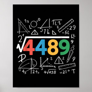 67 Meme Kvadratrot 4489 Slang Sex Sju Matematiklär Poster