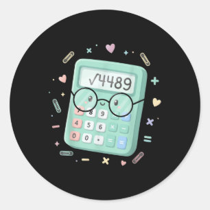 67 Meme Kvadratrot 4489 Slang Sex Sju Math Calc Runt Klistermärke