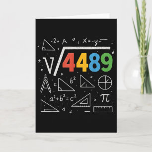 67 Meme Kvadratrot 4489 Slang Sex Sju Math Lärare Kort