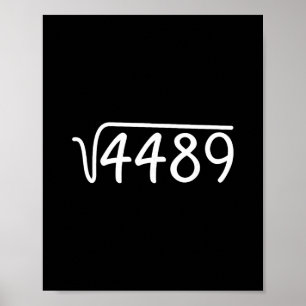 67 Meme Kvadratrot 4489 Tonåring Sex Sju Slang Mat Poster