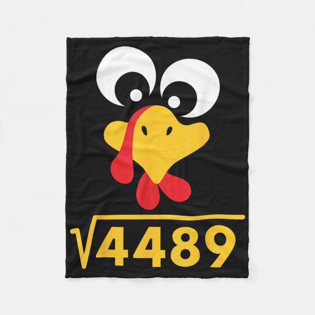 67 Meme Kvadratrot 4489 Turkiet Thanksgiving Math  Fleecefilt (Framsidan)
