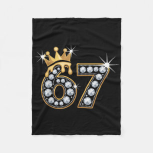67 Meme Lyx Kron Drip Elegant Kunglig Sex Sju  Fleecefilt