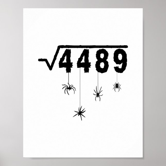 67 Meme Matematiklärare 6 7 Halloween Spindlar Kva Poster (Framsidan)