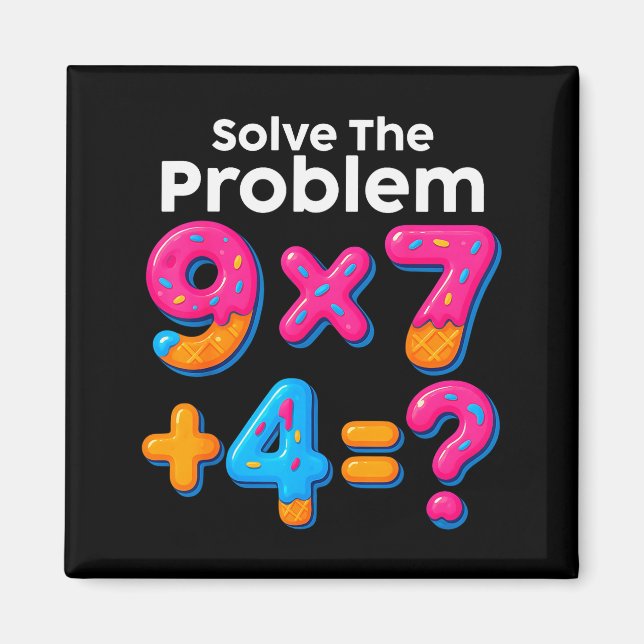 67 Meme Matematiklärare Glass Dropp 6 7 Brainrot S Magnet (Framsidan)