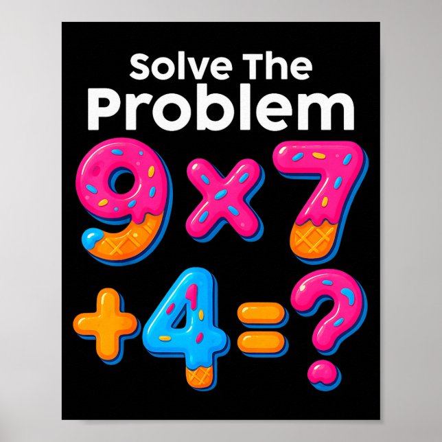 67 Meme Math Teacher Ice Cream Drip 6 7 Brainrot S Poster (Framsidan)