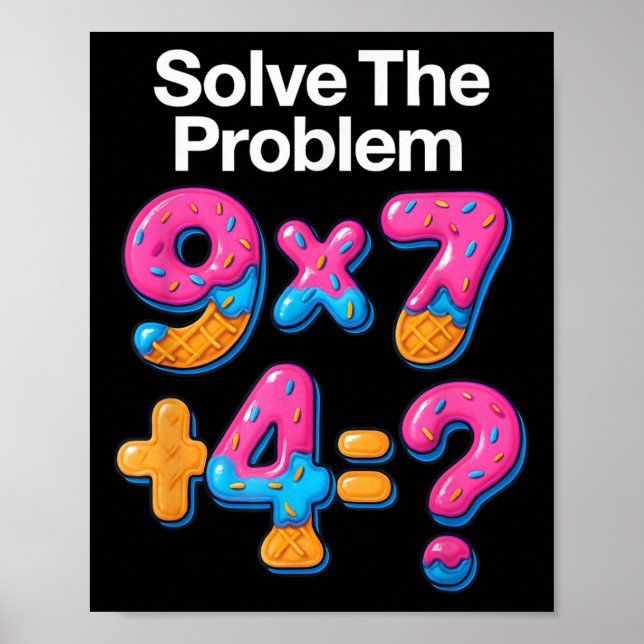 67 Meme Math Teacher Ice Cream Drip 6 7 Brainrot S Poster (Framsidan)