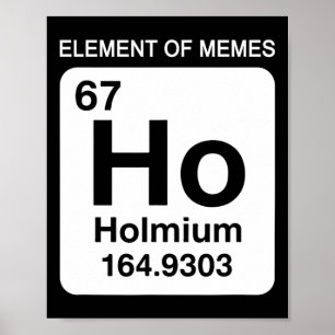 67 Meme Nummer Element Av Memes Periodiska System  Poster