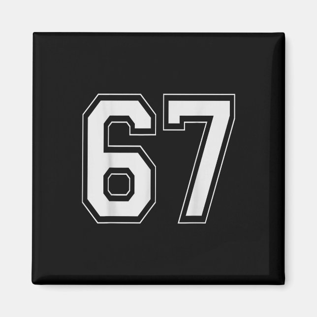 67 Meme Nummer Sex Sju Gen Alpha Slang 6 7  Magnet (Framsidan)