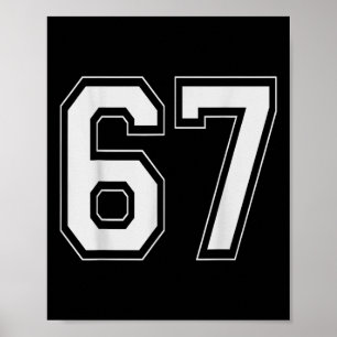 67 Meme Nummer Sex Sju Gen Alpha Slang 6 7 Poster