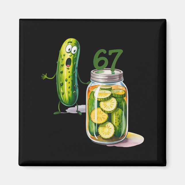 67 Meme Pickle Överraskning En Burk Skivade Pickle Magnet (Framsidan)