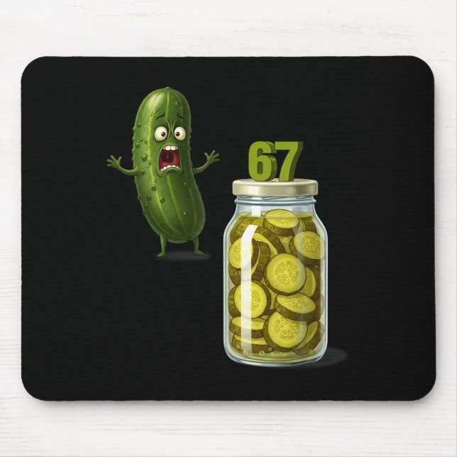 67 Meme Pickle Överraskning En Burk Skivade Pickle Musmatta (Framsidan)