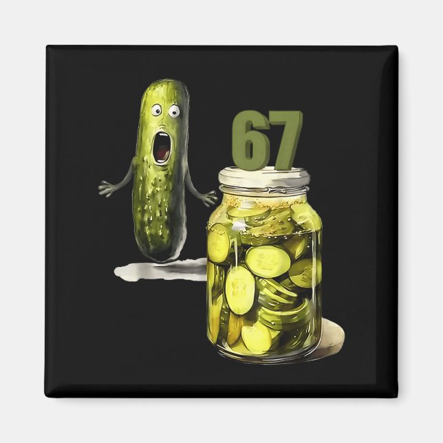 67 Meme Pickle Surprise En Burk Med Skivade Pickle Magnet (Framsidan)